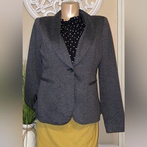 Apt 9 women’s blazer Medium 8 10 jacket charcoal grey basic stretch work casual